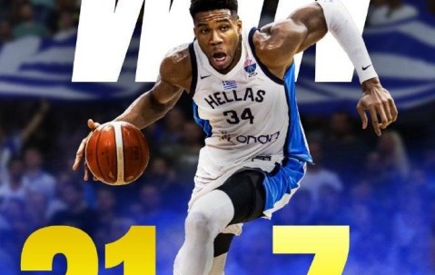 希腊收获欧洲杯开门红 字母哥20中14轻松砍31+7