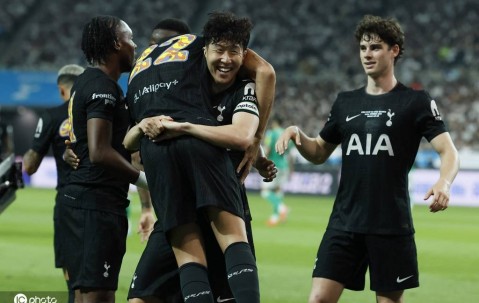 孙兴慜热刺生涯谢幕！热身-布伦南破门 热刺1-1纽卡